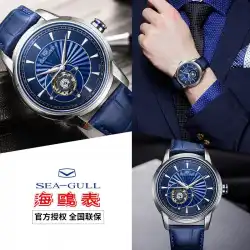 カモメ時計男性2018新しいファッショントレンドレジャーベルト時計中空防水自動機械式時計