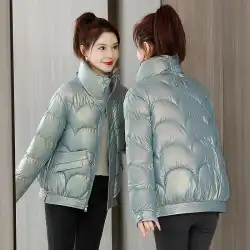 Eveliダウンパッド入りジャケット女性2021新しいスタイルの短い冬の光沢のあるパッド入りジャケット厚いパッド入りコートルーズラージサイズ外側