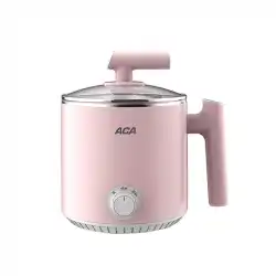 ACA北米電気多機能電気炊飯器ALY-12HG07J蒸ししゃぶしゃぶピンクシチュー鍋家庭用電気1.2L