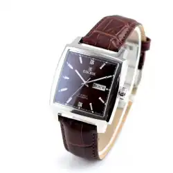 Yibo時計本物の時計ダブルカレンダーレザーバタフライバックルファッションビジネス全自動機械式メンズウォッチ20090333