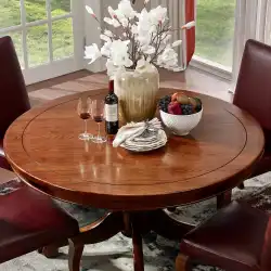 YutianMeike家具Meijiaアメリカの国無垢材彫刻完全なデザインレトロな苦しめられたダイニングテーブルのカスタマイズ