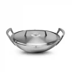 OQOOQOイーグルス32cm中華鍋ワンピース3層ステンレス鋼先の尖った中華鍋が使用できます