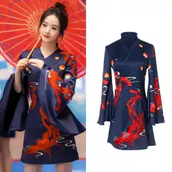 趙麗穎中華共和国と同じスタイルのドレス女性2021年夏の新しい刺繡フェニックスプリントデザインスカート