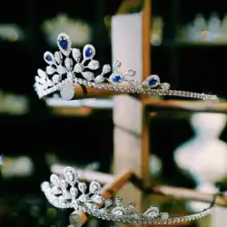 同じヘッドバンドを持つ劉Yifei子供の王冠の頭飾りダイヤモンド花嫁の王女のウェディングドレス大人の誕生日の王冠女性のスーパーフェアリー