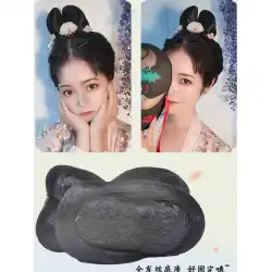 Qianxinsi漢服ウィッグバッグロングソングラインヘアバッグは、同じダブルヘアパン古代スタイルで変形することができますLi Leyan