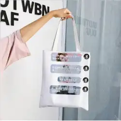Justin HuangMinghaoと同じキャンバスバッグカスタム9％ペリフェラルワンショルダーポータブルショッピングバッグバッグ