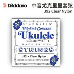 Qicai D&#39;AddarioJ65J92トレブルアルトウクレレ弦セットアメリカ製品本物