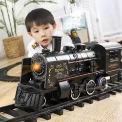 シミュレーション高速鉄道駐車場子供用電車セットトラック車蒸気機関車モデルおもちゃの男の子