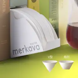 V型コーヒー濾紙v60防塵手作りフィルターカップコーヒーパウダー日本輸入扇形濾紙収納ボックス