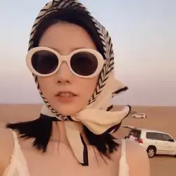 韓国の砂漠旅行縞模様の小さな正方形のスカーフスカーフ韓国のターバン日焼け止めスカーフヘアバンド女性オールマッチ春と秋
