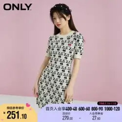 ONLY2022夏の新しいファッションレトロトレンドスリムショートニットドレス女性|122146017
