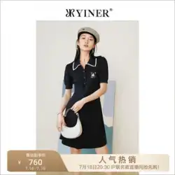 【ヘップバーン猫共同名】YinerYinerカウンター婦人服2022年夏ニットワンピース