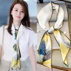 春秋ナロースカーフ女性韓国版夏デコレーションシャツスーツスカーフヘアリボンリボンスカーフ