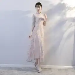 アオザイチャイナドレス2022新しい中国スタイルの若い毎日改善されたバージョンのドレスロングガールチャイナドレス痩身夏