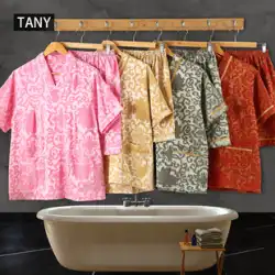 Tianyi汗蒸し服綿の男性と女性のカップルモデル大型サウナ服ホテル温泉入浴服バスローブナノ