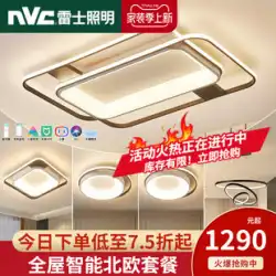 NVC照明モダンミニマリストリビングルームランプは北欧の天井ランプミレットスマートホームパッケージ寝室ランプを導きました