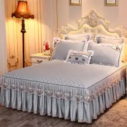 無地韓国語バージョン キルティング ベッド スカート ワンピース スカート ベッド カバー レース肥厚 1.5 メートル 1.8 × 2.0 ベッド カバー夏