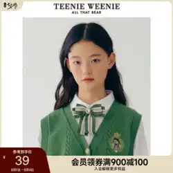 TeenieWeenieくまヒットカラー蝶ネクタイ女性2022春新作女子JKカレッジスタイル