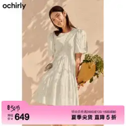 ochirly Oshili 花柄ドレス 2022 新しい夏のドレスパフスリーブ人形スカートは薄くて小さい