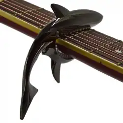 フォークギターカポカポ金属トランスポーザートランスポンダー電気木製ギターアクセサリーチューニングクリエイティブサメ