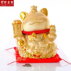 黄金の幸運の猫の装飾小大セラミック貯金箱揺れ手オープニングレジ装飾幸運の猫