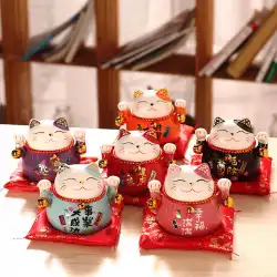 招き猫小さな装飾品セラミッククリエイティブギフト家の装飾日本の貯金箱リビングルームホームオープニング幸運猫
