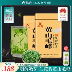 黄山茂峰 2022 新茶 高級緑茶 明前蘭 香る茂江 バルク 安徽缶詰 500g お茶