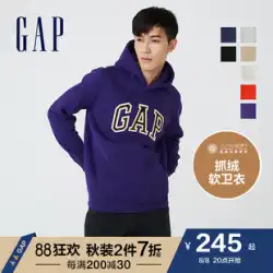 Gap 男女兼用 秋 ロゴ カーボン ソフト フリース フード付き セーター 791339 カップル カジュアル スポーツ トップス
