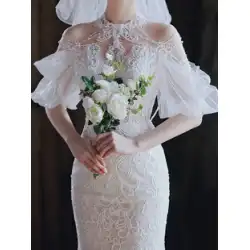 Moon Moon | 人魚のウェディングドレス 2022 新しいブライダル気質のレトロなハイエンドのニッチなドレス結婚式のための外出糸