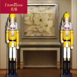 ヨーロピアンスタイルのくるみ割り人形の兵士の装飾品キャラクターパペットモデルホテルショッピングモールクリスマスデコレーションウェルカムWL0603