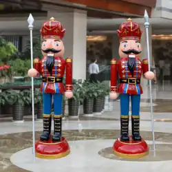 ウェルカムキャラクター くるみ割り人形兵大型店舗入口装飾 英国近衛兵 FRP彫刻置物