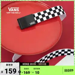 【メンバーズデー】VANS バンズ オフィシャル ブラック チャコールグレー チェッカーボード メンズ ベルト 1168mm*38mm