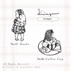 (スポット) Pinellia Kojima Japan Krimgen Koala/Coffee 木製シール
