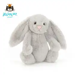 英国 jELLYCAT シャイ シルバー ボニー ウサギ クラシック ネット レッド ぬいぐるみ コンフォート ドール 人形 枕