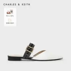 CHARLES&amp;KEITH22 夏新作 CK1-70920094 レディース くり抜きストラップ ポインテッド ローヒール ミュラーシューズ