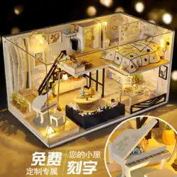 独創的な職人 diy コテージ屋根裏手組み立て小さな家の建物のミニチュア モデル組み立て誕生日プレゼントのガール フレンド