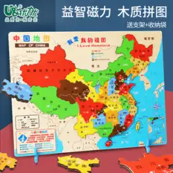 磁気中国と世界地図話すパズル子供の早期教育知育玩具立体木製男の子と女の子