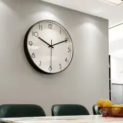 壁掛け時計リビングルームホームハンギングファッション時計ライトラグジュアリーモダンミニマリストクリエイティブウォッチウォール超静音ミニマリストクロック
