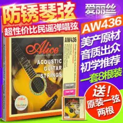 Alice Alice Strings AW436 リン青銅 アコースティック アコースティックギター 1弦 ワンヒョン 6本セット 付属品 ブラックライン フルセット