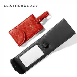 Leatherology レザー ラゲッジ タグ クリエイティブ 三つ折り カスタム ボーディング パス ラゲッジ リスト スーツケース タグ