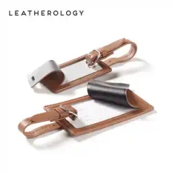 Leatherology レザー ラゲージ タグ カスタム ロゴ 搭乗券 スーツケース タグ ペンダント スーツケース リスト