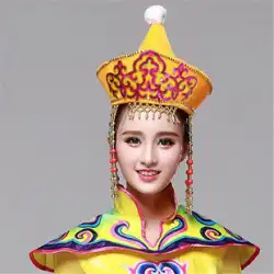 Axing モンゴルの頭飾り 帽子 女性の少数民族の衣装の頭飾り チベットのダンスの頭飾り オープニングダンスの頭飾り