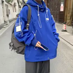 日本のファッションブランド ツーリングジャケット メンズ 巾着 フード付きジャケット 春秋 ゆったり トレンド 大きいサイズ カジュアルジャケット
