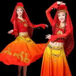 新疆ウイグル衣装 2022 新ベリーダンススパンコール衣装少数民族ダンス衣装成人女性