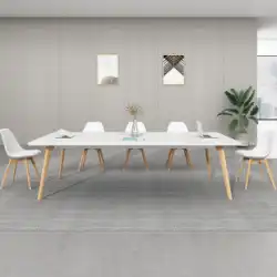 会議テーブル ロングテーブル シンプル モダン 大小 北欧 無垢材 商談テーブル 受付 長方形 事務机と椅子の組み合わせ