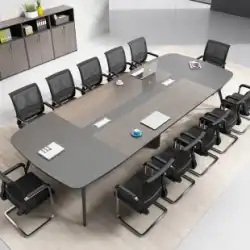 デスク 会議台 ロングテーブル シンプル モダン 研修 受付 商談 会議室 机 テーブルと椅子 組み合わせ家具