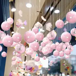 ショップ レイアウト透明ボール クリエイティブ中空プラスチック窓屋根天井天井羽飾り装飾ハンギング ボール