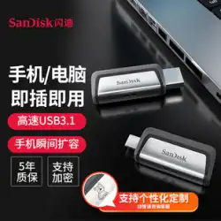 sandisk SanDisk 公式 純正 TypeC 携帯電話 パソコン 両用 uディスク 128g 大容量 Android Type-Cケータイ Uディスク メモリ増設 外付けUSBディスク OTG デュアルインターフェース typecuディスク