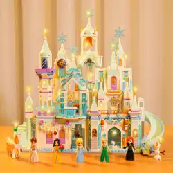 ガールズシリーズ 積み木パズル 組み立て祭 誕生日プレゼント 8 アナと雪の女王の城 7 プリンセスロマンス 6歳 ジグソーパズル 9