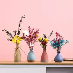 モランディミニ花瓶イン風コーヒーテーブルデスクトップリビングルームフラワーアレンジメント装飾ドライフラワー装飾家の装飾